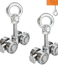 4-Wheel Silent Trolley Rollers For Strut Channel Fits 1-5/8 Inch Wide And Taller Channels Hidden Bolt Design Includes M10 Bolt