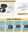 Installation guide for Black 180 Degree Glass Shower Door Hinge For Bathroom Built To Last Rubber Cushion Pads Notch Cut Required During Install Easy Swap From Old Hinge 1 Pack