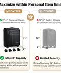 Comparison of Underseat Carry On Luggage That Feels Like A Pro Airline Approved Softside Case With Removable Wheels to others.