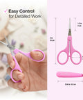 Two Piece High Precision Detail Scissors Set With Sharp Fine Tips For Paper Cutting, Scrapbooking, Sewing And Crafting in hand