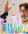 16 Piece Plastic Chemistry Lab Kit With Graduated Cylinders And Beakers, Pipettes, Funnel And Brush for science projects display