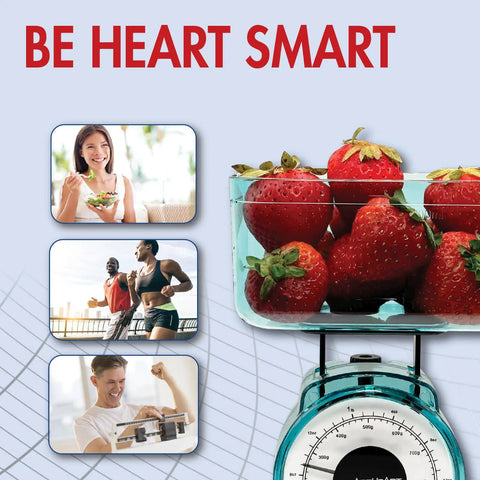 Mechanical Kitchen Scale With Removable Bowl For Precise Measurements In Pounds, Ounces, Grams And Milliliters displaying strawberries