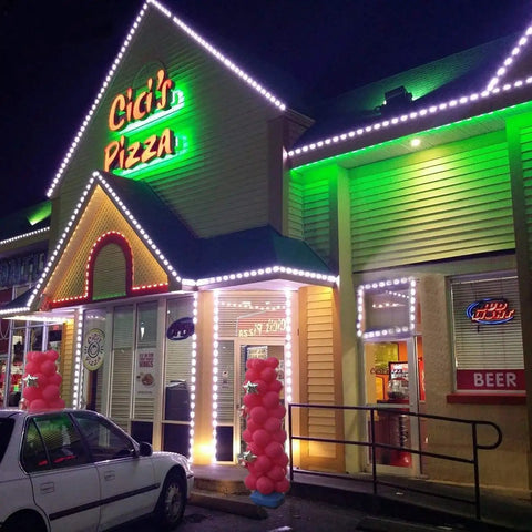 LED Sign Letter Modules 200 Pieces Spanning 99 Feet 6000K White Light 5730 SMD 150LM Per LED Module IP65 Waterproof on store signage