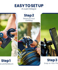 Golf Bag Phone Holder Clip On Mount With MagSafe Easy Quick Setup No Extra Gear Needed Sturdy Clip Fits Any Phone