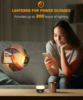 Rechargeable Go To Camping Lantern With 6400mAh Battery For Long Runtime IPX5 Waterproof Tent Light on table during power outage