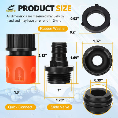 2 Pack Quick Connect Flush Kit For Kawasaki 4 Stroke Jet Skis And SeaDoo PWC Engine Flush Adapter Compatible With Honda Yamaha Outboards Water Hose Cleaning Kit