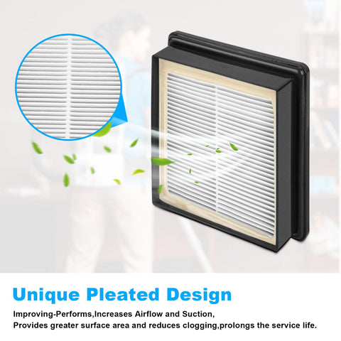 Top Notch HEPA Vacuum Filter Replacement For Backpack Vacuums Compatible With Super Coach Pro 6 And Pro 10 showing pleated design