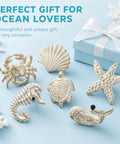 Six Ocean Themed Cabinet Knobs Set With Cast Iron Drawer Pulls For Dresser And Cupboard Includes Screws Coastal Decor With A Beachy Vibe Featuring Turtle Whale Seahorse Starfish Crab And Scallop Details Durable And Easy To Install, gift set