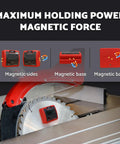 Rock Solid Heavy Duty Magnetic Digital Angle Finder Featuring A Slick Extra Large Auto Invert Lcd Display For Dang Precise Leveling and Easy Shop Job Tracking with magnetic sides and base.