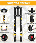 29 Inch Mountain Bike Air Inverted Front Fork With 200mm Travel Thru Axle 15x110 Double Crown MTB Suspension details