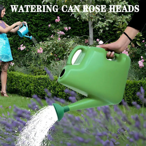 Pro Grade Heavy Duty Watering Can Rose Head Replacement Sprayer Nozzle for Garden Cans shown in outdoor use