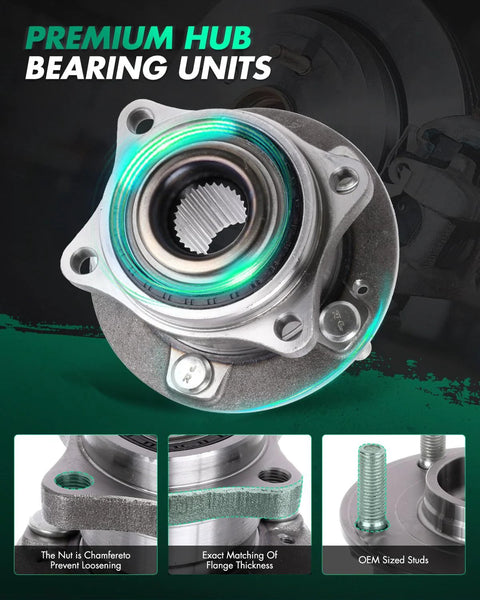 Pair Of Front Wheel Hub And Bearing Assemblies Replacement For Hyundai Sonata 2015-2019, Tucson 2016-2019, Cadenza 2017-2019