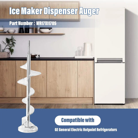 Upgrade Ice Maker Dispenser Auger for Refrigerator Replacement Parts displayed in kitchen setting