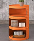 Built Tough Thickened Steel Drum Rack For Heavy Duty Oil Barrel Storage With Non Slip Pads And Reinforced Frame Shop Grade Warehouse Ready Solution showcasing orange color with three open shelves.