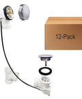 Heavy Duty Bathtub Drain Trim Kit Featuring Rotary Overflow Control Knob And Pop Up Stopper with box of 12 packs
