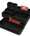 69 Piece Tool Box Organizer Tray Divider Set For Drawer Organization And Workbench Storage With Interlocking Plastic Dividers
