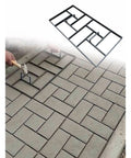 Walkway Concrete Path Molds 23.6 By 11.8 Inches Reusable DIY Stepping Stone Paver Set creating a garden pathway