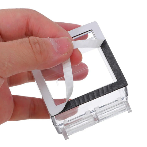 Transparent 2 Inch Button Switch Cover Lock Guard Safety Button Protector for Elevator Power Switches being held