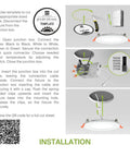 Installation guide for 4 Pack 12 Inch LED Recessed Canless Wafer Downlights Dimmable 24W Easy Install With 5 Color Temperatures CRI90