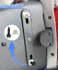 Scene display of Four Piece Heavy Duty License Plate Screw Kit Rustproof Zinc Plated Auto Fasteners Black Corrosion Resistant Car Bolts.