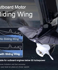 Whale Tail Hydrofoil Surfboard Stabilizer For Small Outboard Motors Fits 9.9 15 20 25 And 8-40 HP Silver Finish mounted on motor