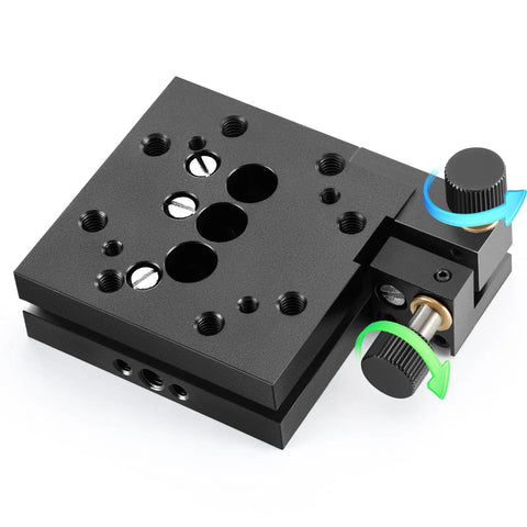 Dual Axis Tilt And Rotation Stage 2.6 Inch Precision Angle Platform with manual 2D adjustment, 65x65 mm for optical alignment