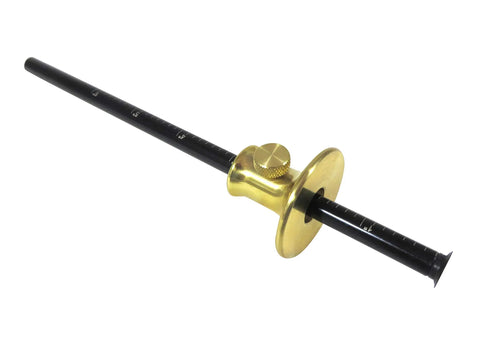 Wheel Marking Gauge With Solid Brass Head And Hardened Cutting Wheel, 8 Inch Overall Length,.310 Inch Diameter Beam, High Speed Steel Wheel, Easy Read SAE And Metric Scales, Durable Woodworking Marking Tool For Precise Joinery