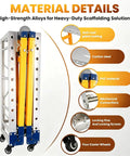 Heavy Duty Rolling Welding Station With Rock Solid Locking Casters And Rust Proof Galvanized Plate Top Adjustable Steel Build showing material details.