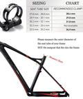 31.8mm Quick Release Bicycle Seatpost Clamp In Sandblasted Anodized Aluminum with Sizing Chart and Frame Illustration