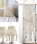 Thick 1 Inch Natural Cotton Craft Rope 100 Ft Four Strand Twisted Cord Soft White Macrame String wall hanging decor.