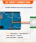 3 Pack PIR Motion Sensor HC SR501 Infrared Pyroelectric Detector Module With Adjustable Sensitivity And Delay For Arduino Raspberry Pi And DIY Smart Home Rigs, wiring diagram to Arduino