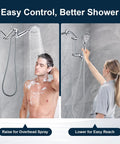 Brass Shower Arm Extender For Rain And Handheld Shower Heads, 5 Inch Universal Shower Head Extension Arm, in use