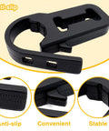 Close-up view of the Rugged Black Hi-Lift Jack Handle Keeper For Farm Jacks showing anti-slip design and sturdy build.