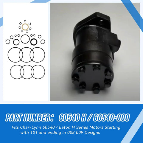 Seal Kit For Char-Lynn 60540 60540-000 101 H Series Buna Seals 008 009 Design shown with hydraulic motor