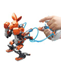 Hands controlling Hydraulic Boxing Bots STEM Experiment Kit Build Two Hydraulic Powered Boxing Robots Explore Water Powered Systems