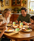 Family breakfast with 2 In 1 Ice Bottle Portable Ice Maker Hydration Gear With Leakproof Seal Travel Friendly on table
