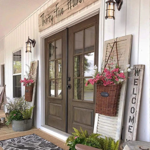 Outdoor Wall Lanterns 2 Pack Industrial Rustic Porch Light Golden Bronze Exterior Wall Sconces With Amber Glass Shade on porch