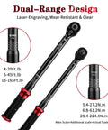 Beefy 3 In 1 Click Torque Wrench Set 1/4, 3/8, 1/2 Inch Drive with dual-range design showing ft-lb and N.m measurements.
