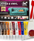 Leather And Vinyl Repair Kit For Tears Holes Scratches And Peeling On Furniture Car Seats And Jackets With Easy Application