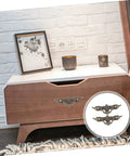 Wooden dresser with white top featuring 2 Pack Vintage Drawer Handles For Dresser And Cabinets, Dope Decorative Drawer Pulls For Furniture.