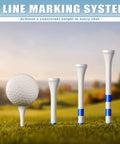 Premium Wood Golf Tees 200 Count With A 3 Line Marking System For Consistent Long Distance Drives And Clean Club Contact displayed