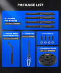 Package list of Pro Grade 11 Piece Camshaft Timing Tool Set For Cummins ISX QSX X15 Diesel Engines showing crank pin wedges