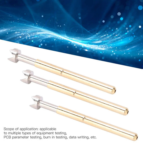Plum Head Brass Pogo Pin Spring Loaded Test Probe For PCB Burn In And Data Writing 2.36mm Tube Diameter 34mm Length