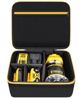 Top Reliable Canvas Tool Stash Designed For Dewalt 20V Max Xr Cordless Router Dcw600B And Makita Xtr01Z, showcasing internal compartments with tools.