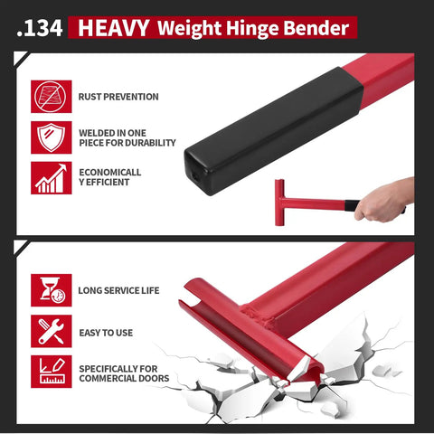 Long Handle Hinge Bender Wrench For 134 Gauge Commercial Doors With Rubber Grip Heavy Duty Painted Steel Hinges Wrench