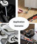 Various uses of Socket Set Extension Rod And Hex Wrench Ratchet Tool Kit For Quick Auto Repairs Multi Function Hand Tools Small Ratchet Sleeve 15Cm Length Easy Tightening And Loosening For Car Maintenance