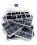 M3 Nylon Hex Spacer Columns Standoff Kit For PCBs And Motherboards White And Black 250 Pieces Four Sets Precise Component Spacing Screws Nuts Washers Bundle in clear cases