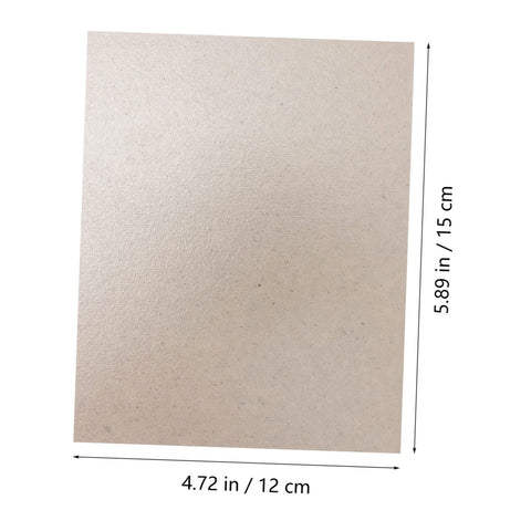 Mica Sheet Microwave Waveguide Cover Kit 12 Piece Heat Resistant Insulation Plate shown with dimensions