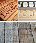 Uppercase Letter And Number Router Templates For Woodworking One Quarter Inch Thick Clear Acrylic Inlay Set for DIY.