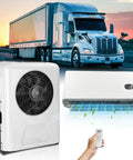 12V Truck Parking Air Conditioner 9600 BTU Mini Split In Cab AC Unit for Semi Trucks and Sleep Cab DC Inverter unit with remote